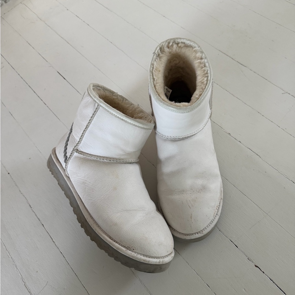 White Leather Uggs
